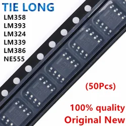 Nouveau circuit amplificateur, 50 pièces, LM358 LM393 LM339 LM324 NE555 SOP LM358DR LM324DR LM339DR LM393DR NE555DR LM386 LM386M-1 MC34063A