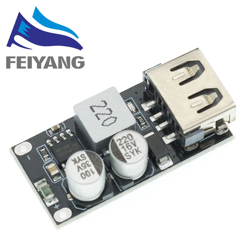 USB QC3.0 QC2.0 USB DC-DC Buck Converter Charging Step Down Module 6-32V 9V 12V 24V to Fast Quick Charger Circuit Board 5V