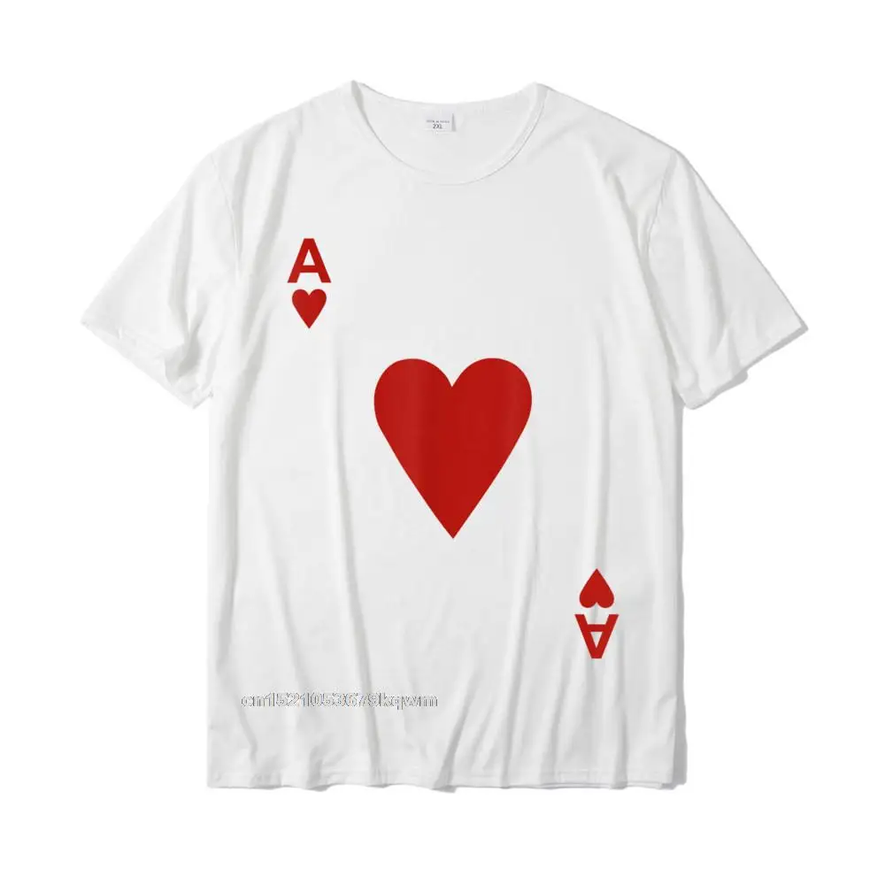 Ace Of Hearts Tshirt Blackjack Cards Poker 21 A Tee Shirt Rife Student T Shirts 3D Printed Tops Shirt Cotton Custom