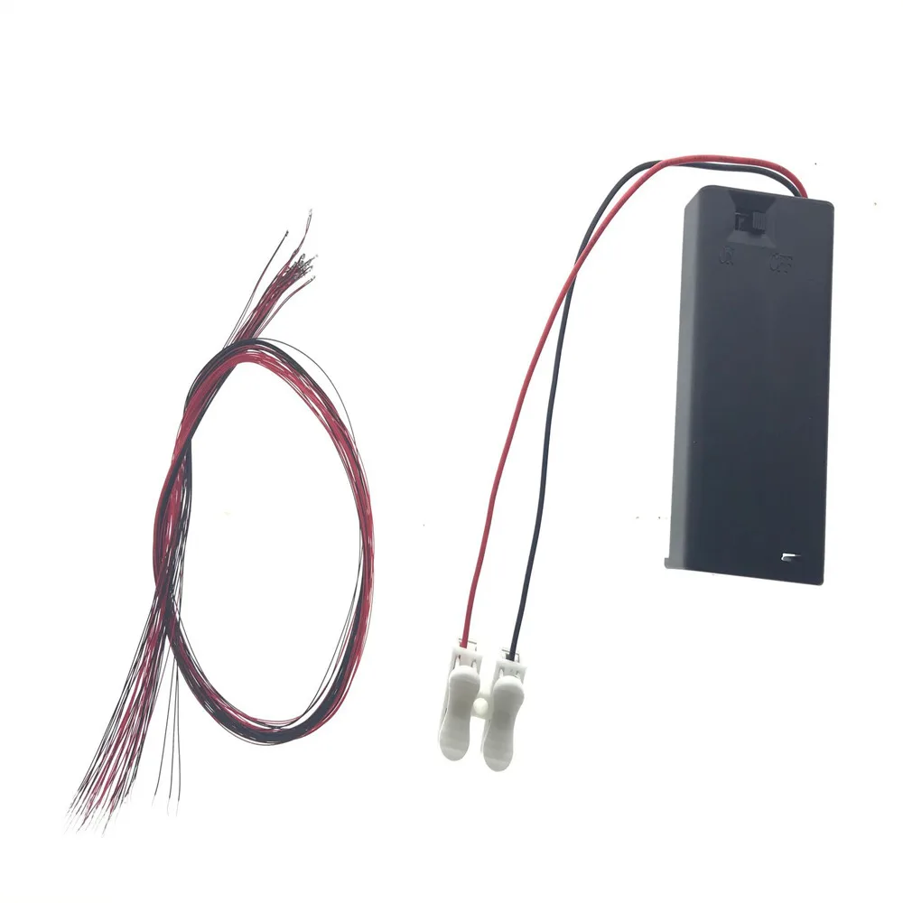 20 stücke 0402 3 v Led-Licht Mit Schalter SMD Blinkende Modell Zug HO N OO Skala Vorgelötet micro Litz Wired LED Für Diy Modell – Detail 6
