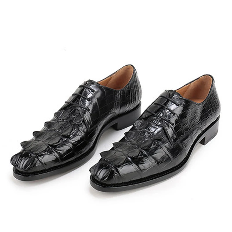 weitasi new arriival crocodile shoes male shoes  pure manual  leisure  business men formal shoes male shoes crocodile tail skin