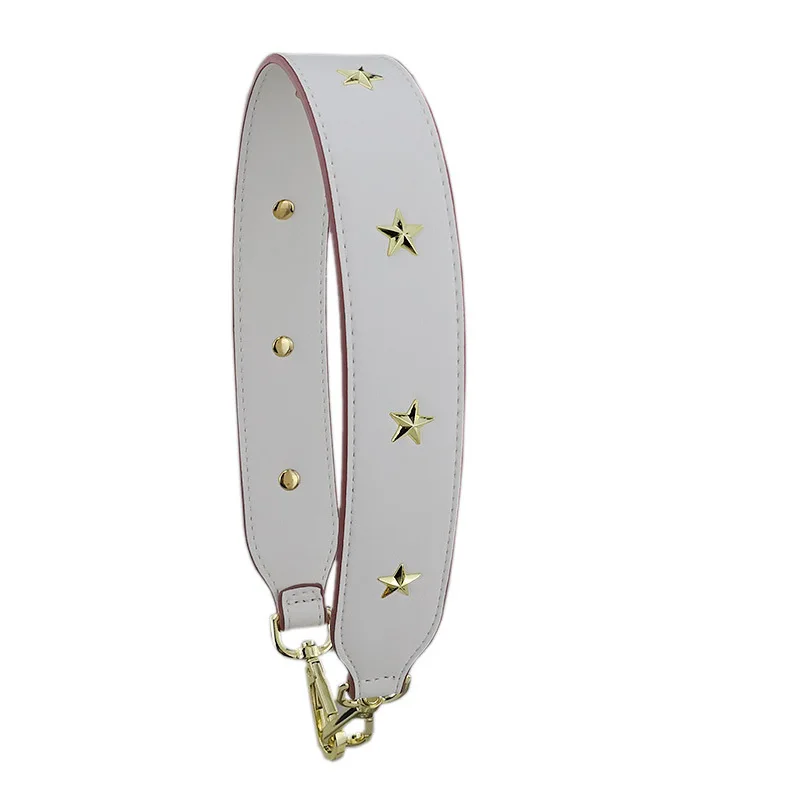 Correa de PU para bolso de un solo hombro para mujer, repuesto de estrella, cinturón de cuero colorido, piezas de asas, 64cm