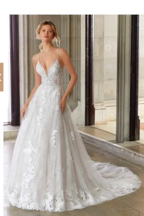 Abiti da sposa in pizzo modesti 2020 Appliques di pizzo Scoop trasparente aperto indietro abiti da sposa abito da sposa Robe De Mariee