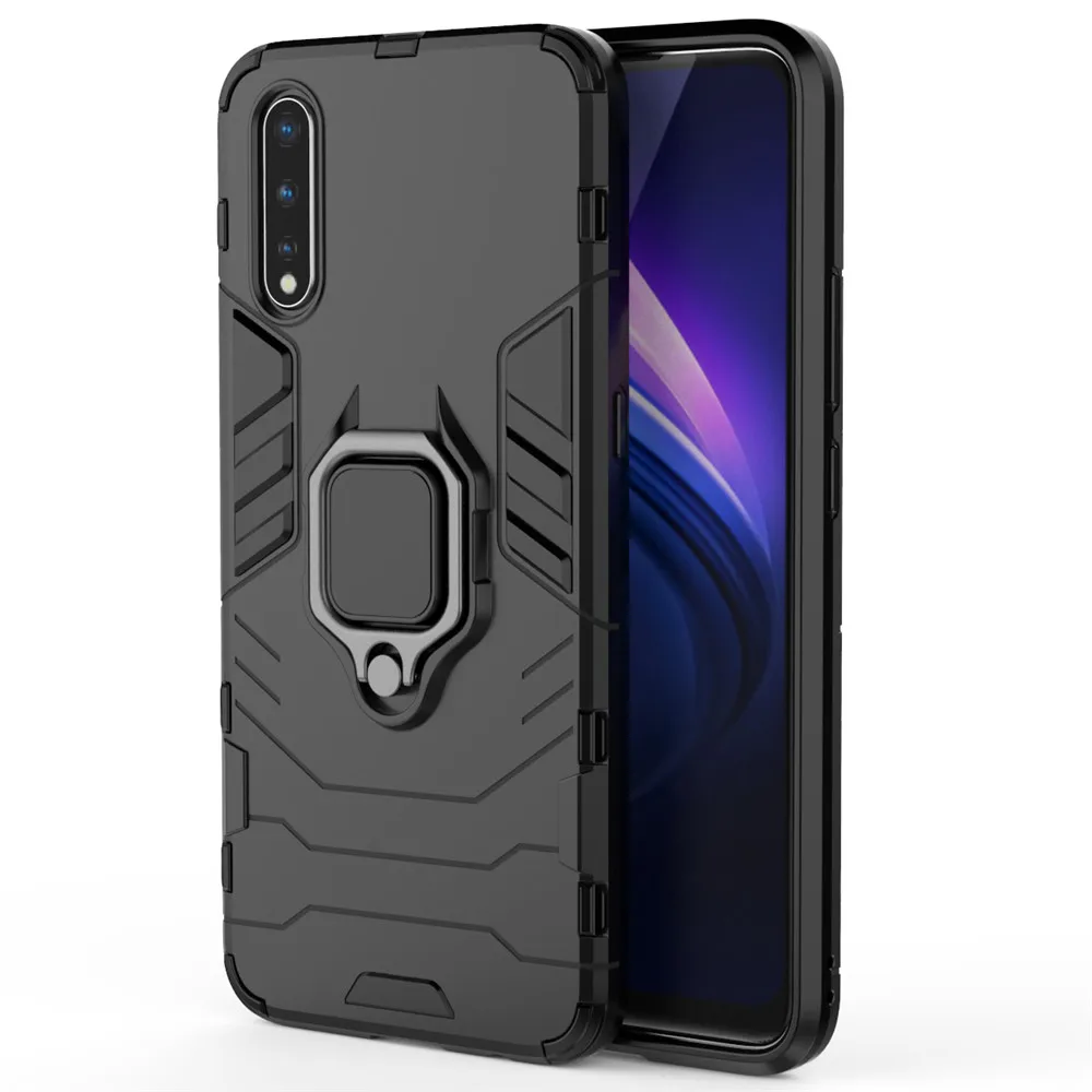 For Vivo V17 Neo Case 6.38 inch Luxury Ring Back Cover Stand Armor Shockproof Case For BBK vivo V17 Neo V17Neo Full Phone Cases