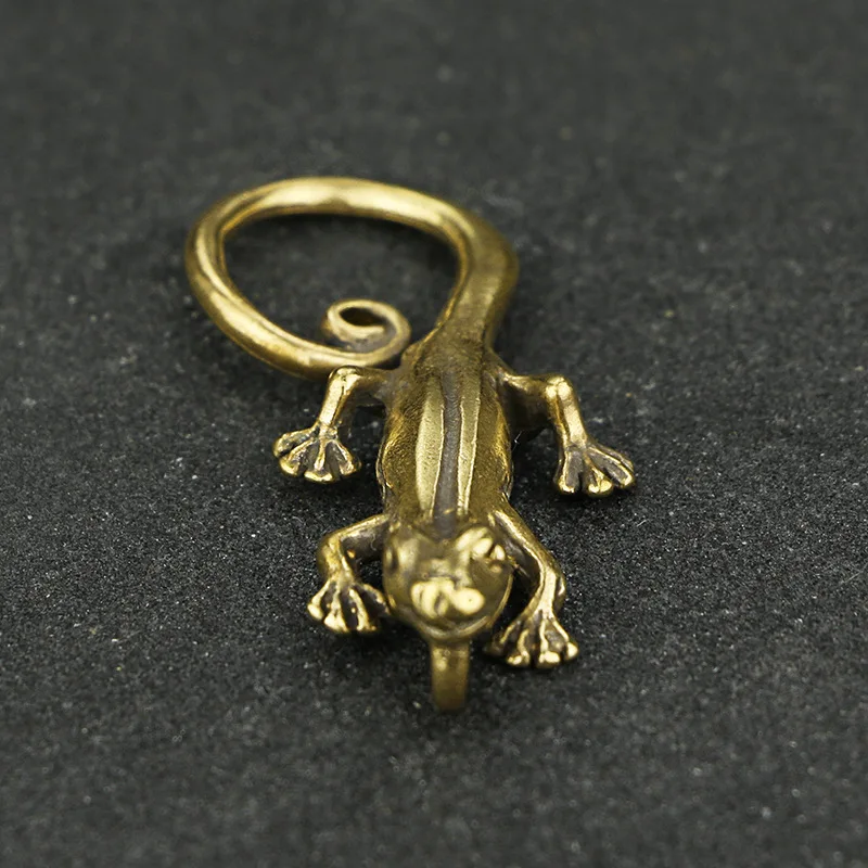Vintage Copper Gecko Tea Set Small Ornaments Antique Brass Animal Figurines Tea Pet Desk Decorations Home Decor Accessories