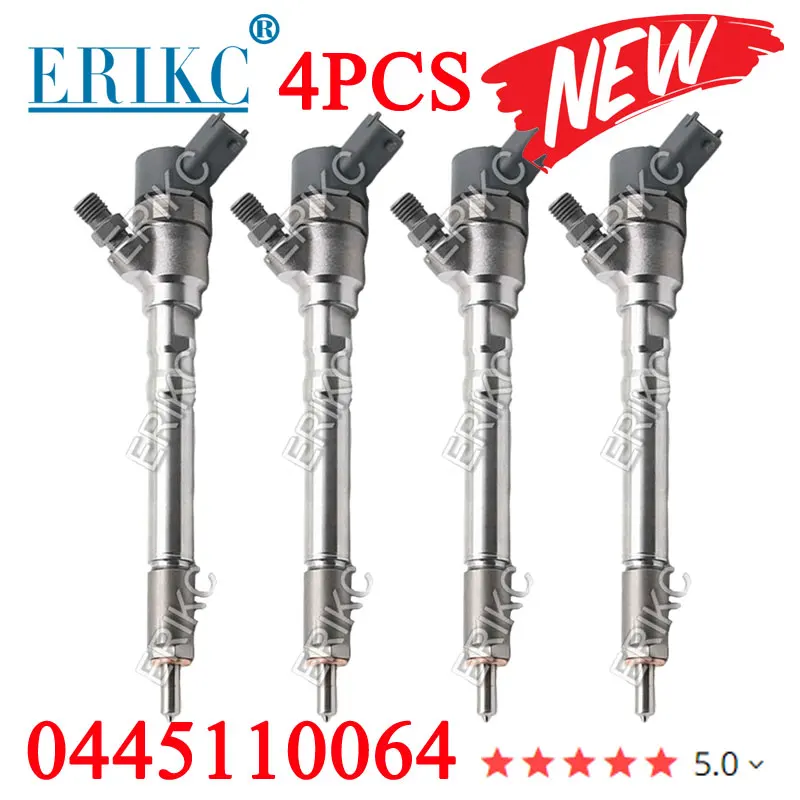 4PCS Diesel Injector 0445110064 33800-27000 Fuel Injection Nozzle 0 445 110 064 for HYUNDAI Santa 33800-27010 0445 110 064