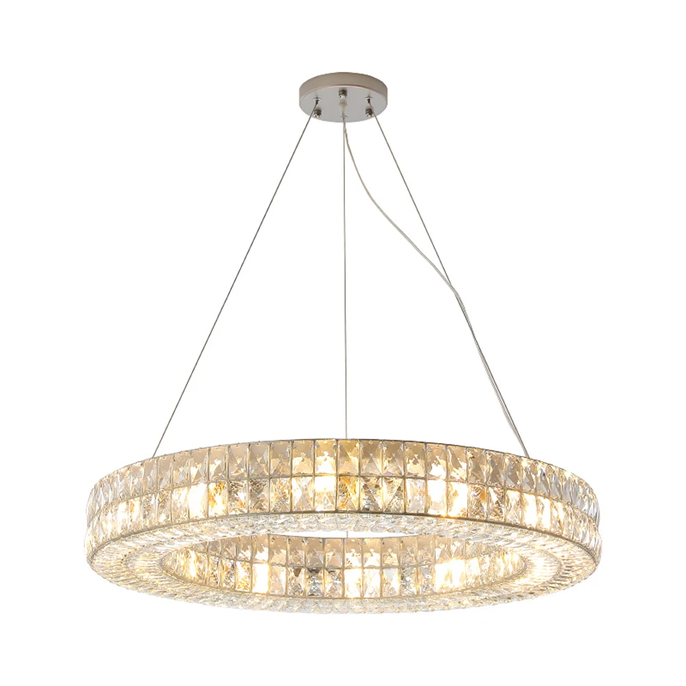 

Round Design Modern Crystal Chandelier AC110V 220V Lustre Cristal Dining Room Lamp Bar Lights