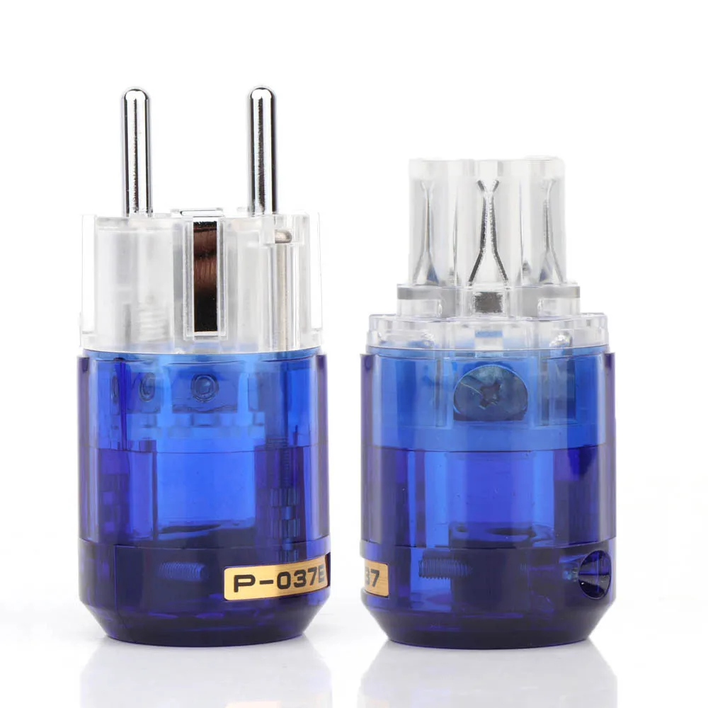 

Pair P-037E High Quality EU Power Plug + C-037 IEC Connecter DIY Cable Schuko Power Cord Plug
