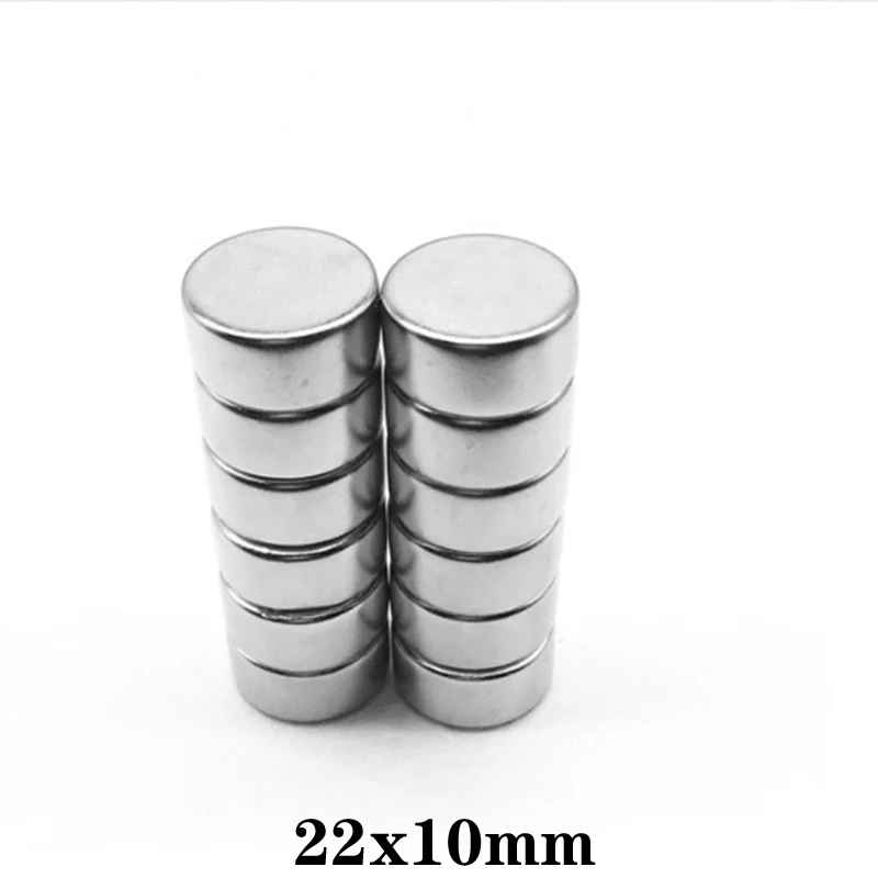 1/2/3/5/10/15pcs 22x10 Powerful Strong Magnetic Magnets 22mmx10mm Permanent Neodymium Magnet 22x10mm Round Magnet 22*10