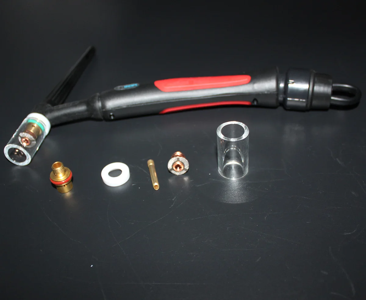 WP9 Tig Torch Head with 2P7GS Series TIG Glass Cup Kit