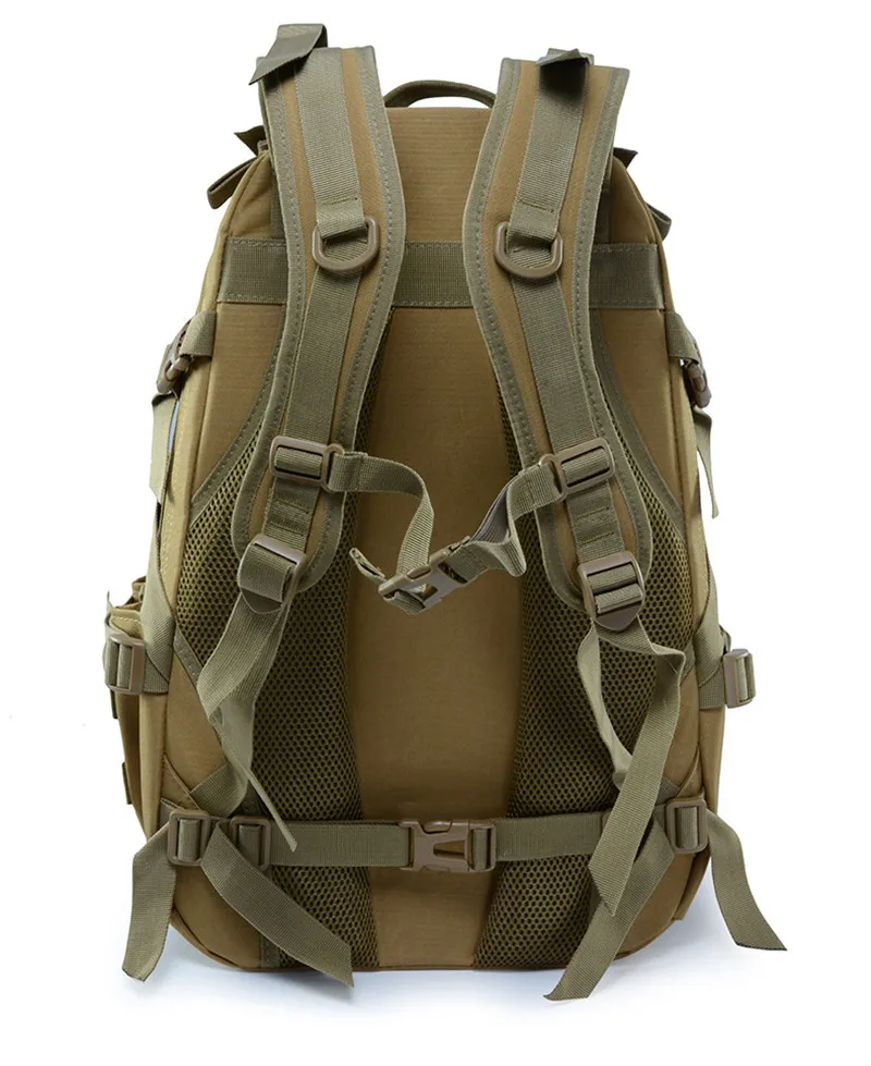 Outdoor caminhadas mochila reflexiva, mochila de viagem militar, exército tático Molle escalada, novo, 2024