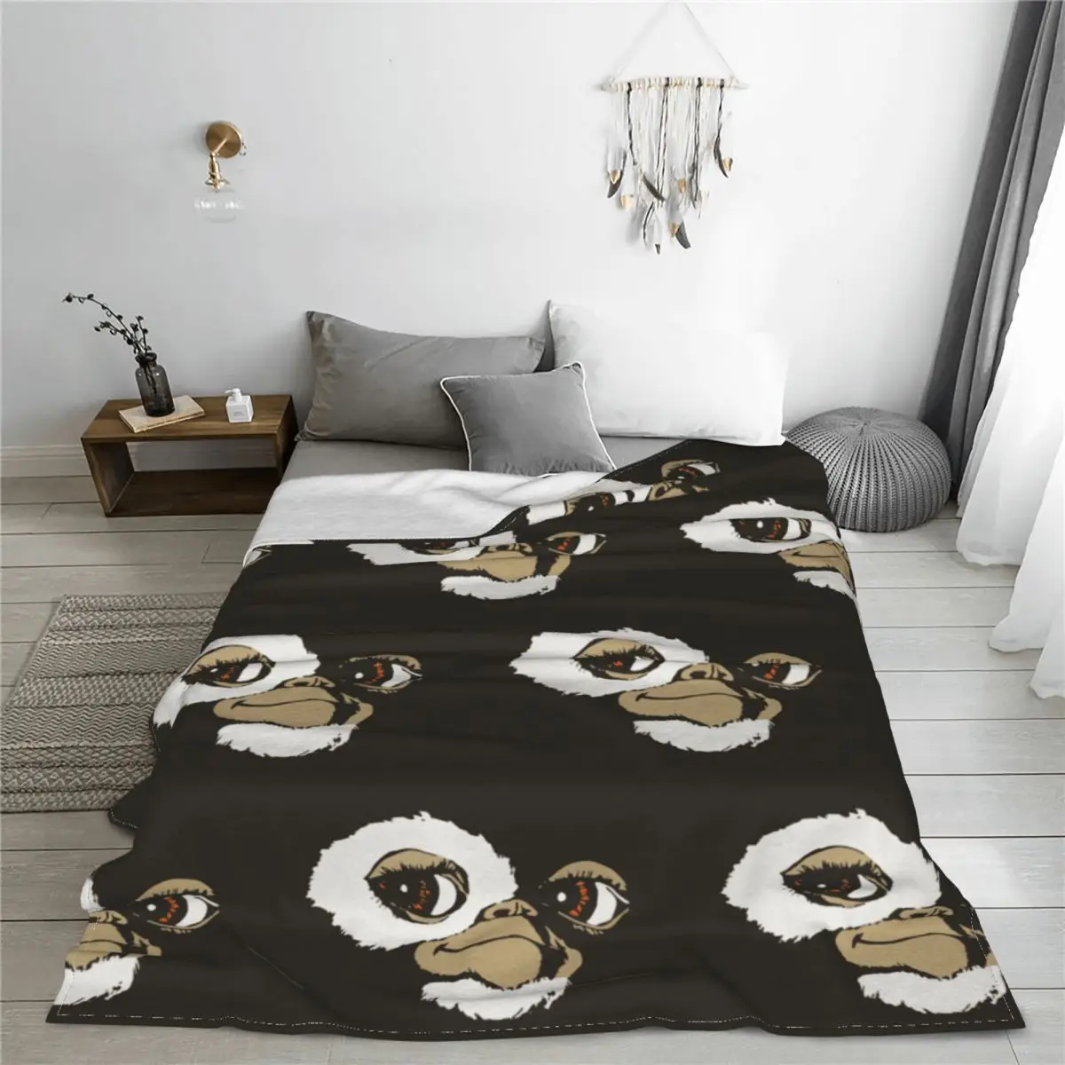 Gremlins Gizmo Blankets Flannel Monster Gremlin 80s Horror Christmas Movie Super Soft Throw Blanket for Outdoor Travel Bed Rug