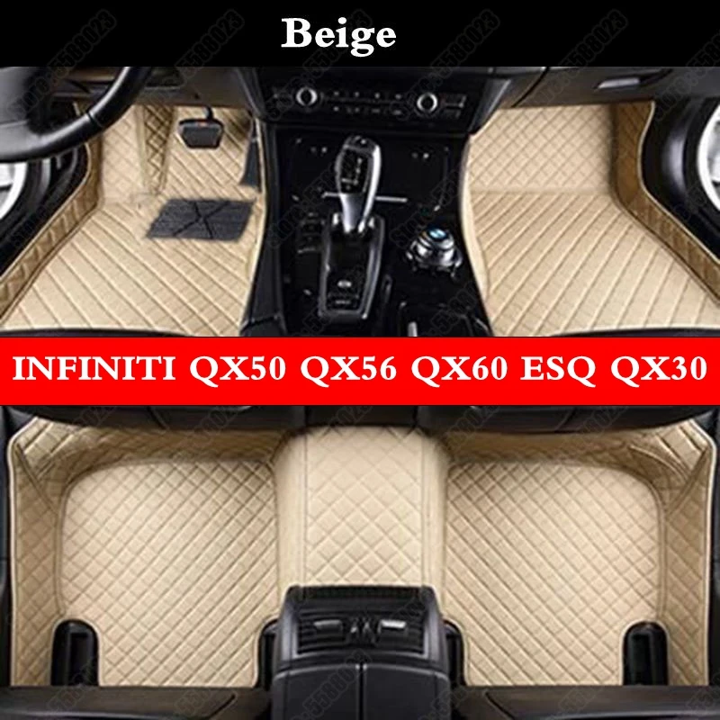 

Car Floor Mat for INFINITI QX60 QX70 QX80 ESQ QX30 QX50 QX56 Leather All Weather Customized Made Suv Foot Mats Pads Auto Carpet