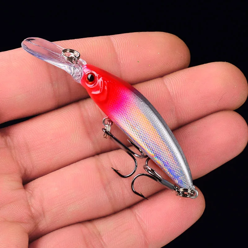 Señuelo artificial minnow de plástico duro con ojos 3D - imagen 4
