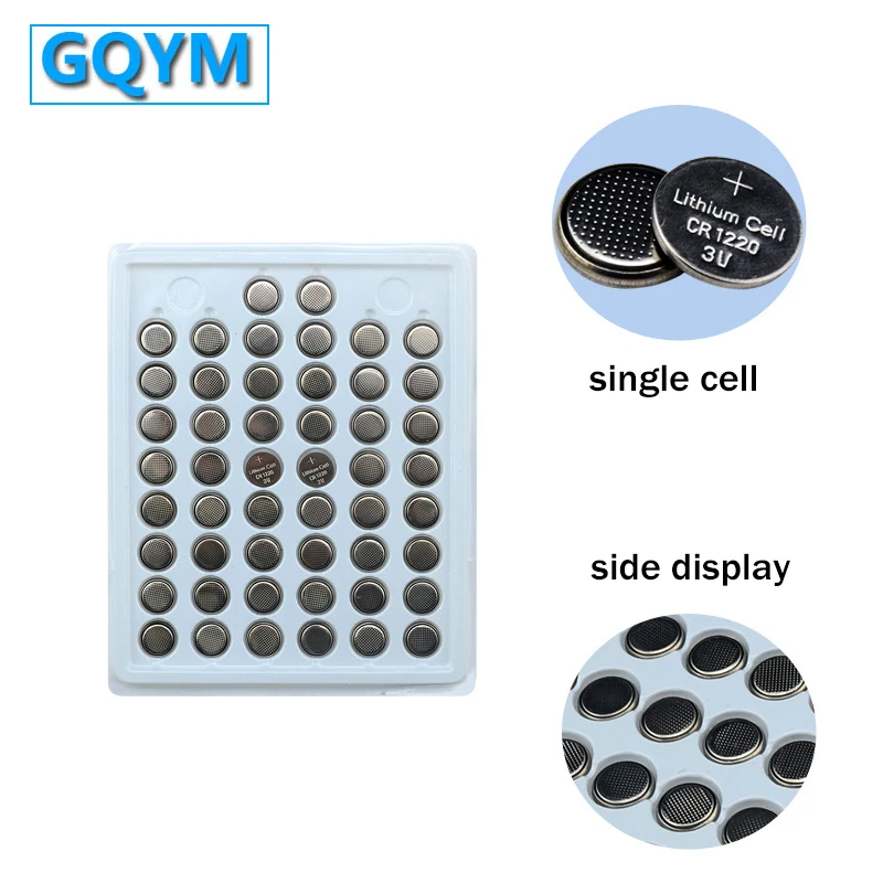 

Hot sale 100pcs 100% New CR1220 3V Lithium Button Cell Batteries Watch Coin Battery Car Remote Control CR1220 ECR1220 LM1220