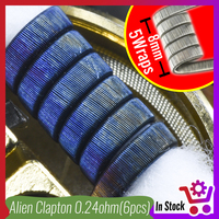 Original VAPJOY Alien Clapton 6pcs Ni80 Quad Cored 0.24ohm Prebuild Coil Heating Wire for DIY RDA Dripper Atomizer