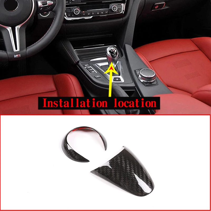 

For M3 M4 F80 F82 2014-2018 Real Carbon Fiber Car Gear Shift Frame Trim Accessories