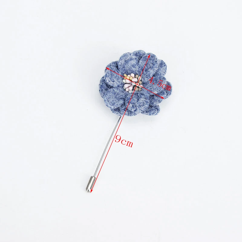 Flower Brooch Lapel Pin Fashion Designer Handmade Men Solid Rose Flower Brooch Lapel Pin for Men Suit Accessories