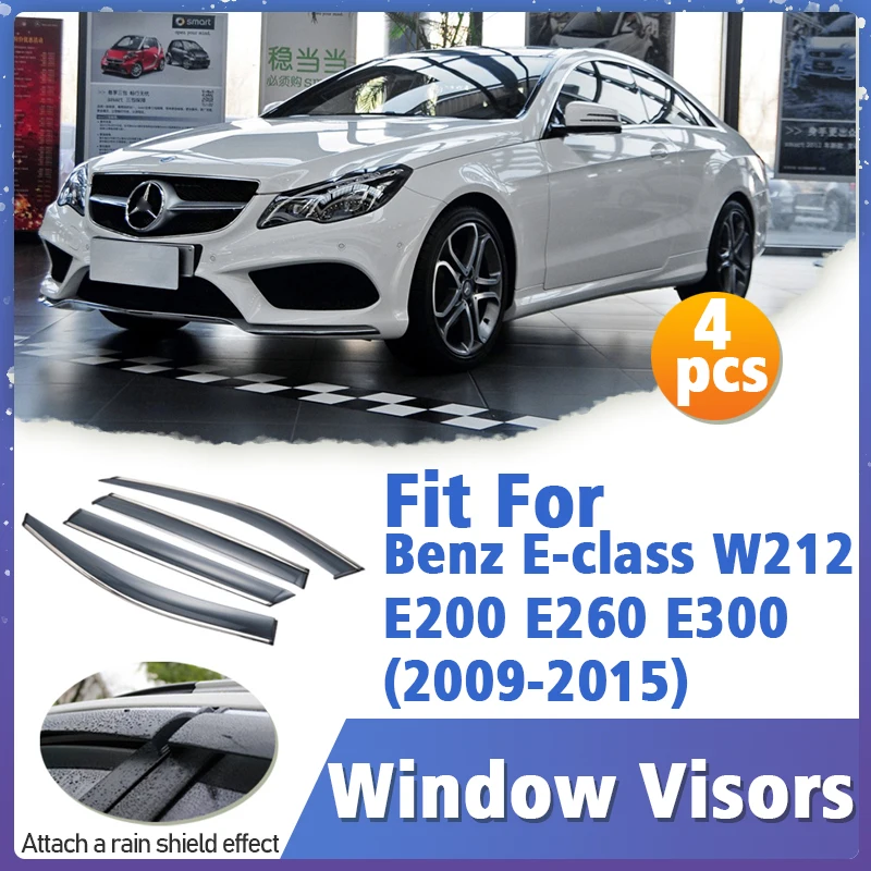 

Window Visors Guard for Benz E class W212 E200 E260 E300 2009-2015 Cover Trim Awnings Shelters Protection Deflector Rain Rhield