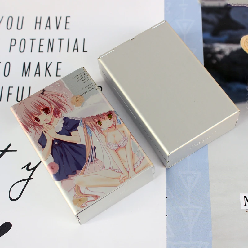 Animation Related Products Anime Accessories Gift Giveway Aluminum Alloy Sliding Cigarette Box Case For Man Picture Custom Photo