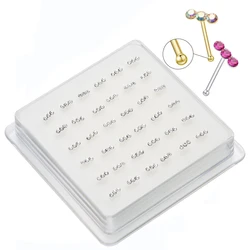 Novel Design Three Crystal 925 Sterling Silver Nose Stud Nose Pin Piercing Body Jewelry Piercing Nez