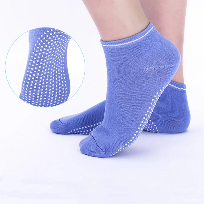 1 Pair Cotton Women Yoga Socks Non-Slip Silicone Gym Pilates Ballet Socks Fitness Dance Socks Breathable Elasticity Sport Socks