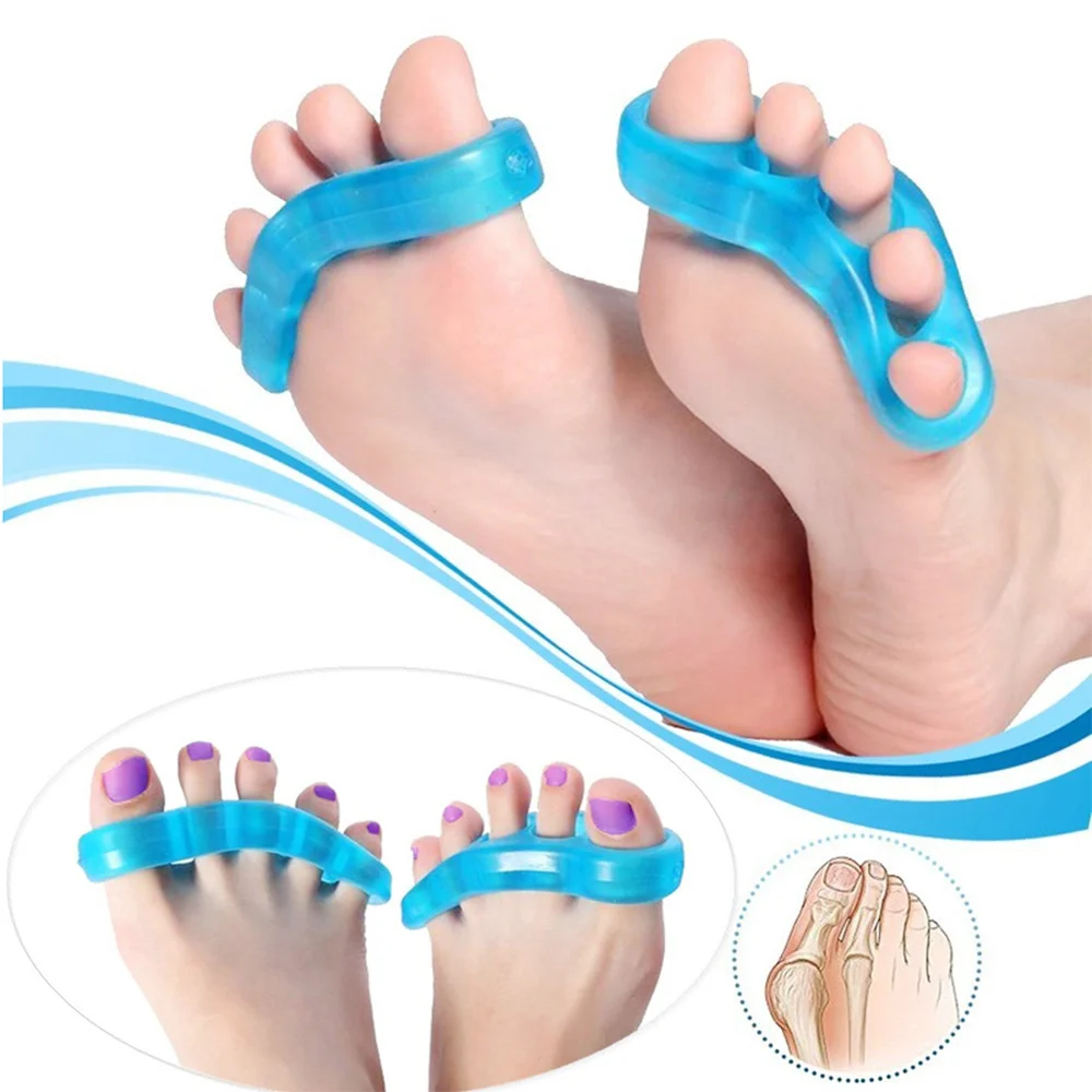 1Pair Toe Separator Gel Hallux Valgus Corrector Silicone Orthopedic Hammer Toe Straightener Spreader Foot Care Tool