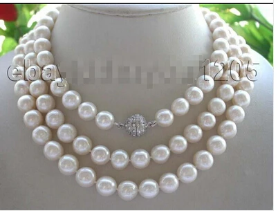 

Longest Genuine Naturlal 9-10mm Round White Pearl Necklace 50“ Factory Wholesale price Women Giftword Jewelry