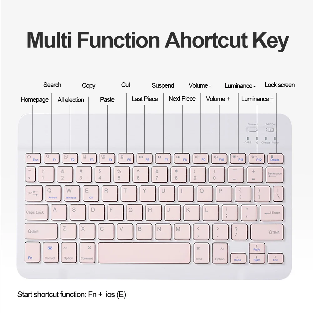 Miniteclado retroiluminado para iPad, Xiaomi, Samsung, Huawei, tableta, IPad Mini 6, IPad Mini 6, 2021, teclado Delgado retroiluminado