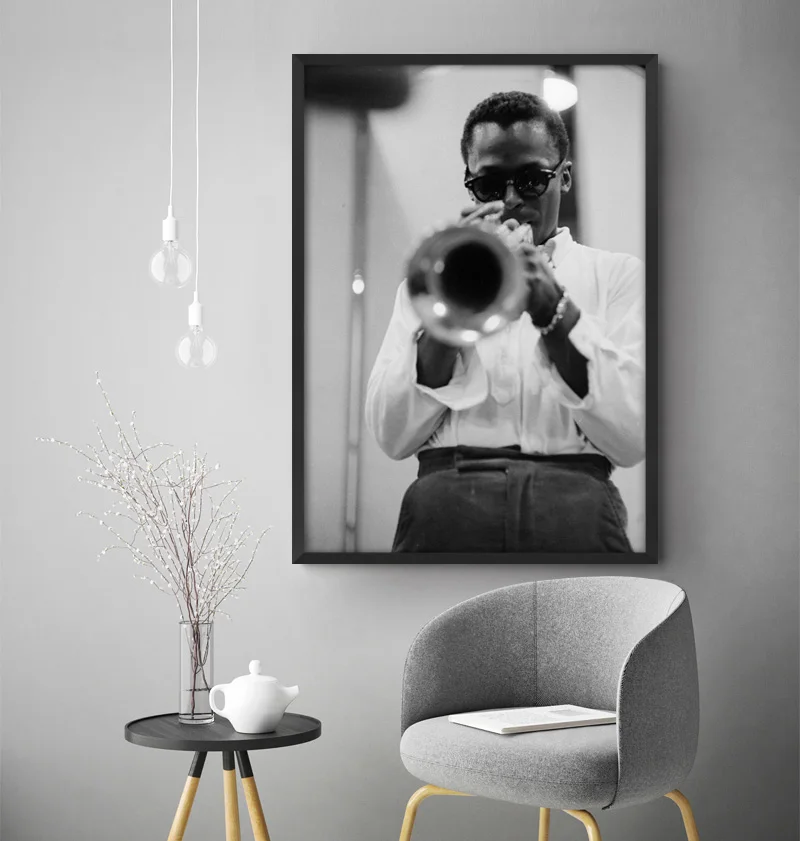 Miles Davis Poster Print Canvas Wall Art Picture Painting 12 24 36 47 Inches