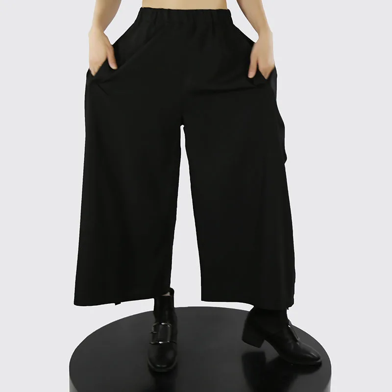 Ladies Wide Leg Pants Spring And Autumn New Dark Style Korean Version Of Japanese Yamamoto Style Leisure Loose Pants Nine Minute