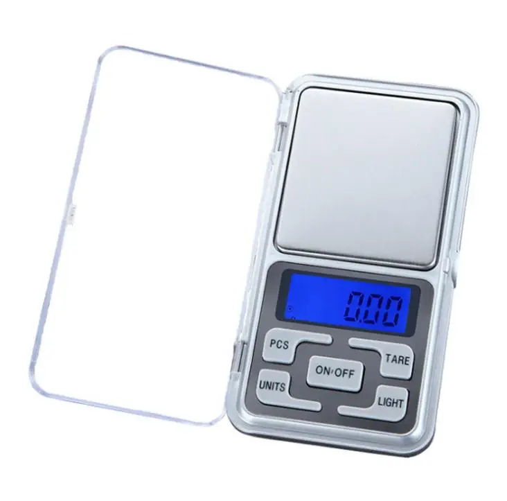 DHL 200PCS 500g x 0.1g 200gx0.01g Mini Digital Jewelry weigh Scale Balance Pocket LCD Display With Retail Box SN2391