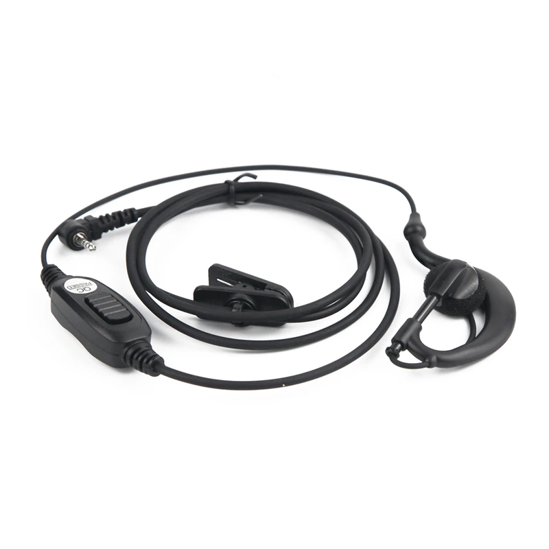 Oreillette pour talkie-walkie radio en forme de G, casque avec micro, PTT pour Motorola, Cobra Talkabout, MH230, MH230TPR, MR350, 1 broche, 2.5mm