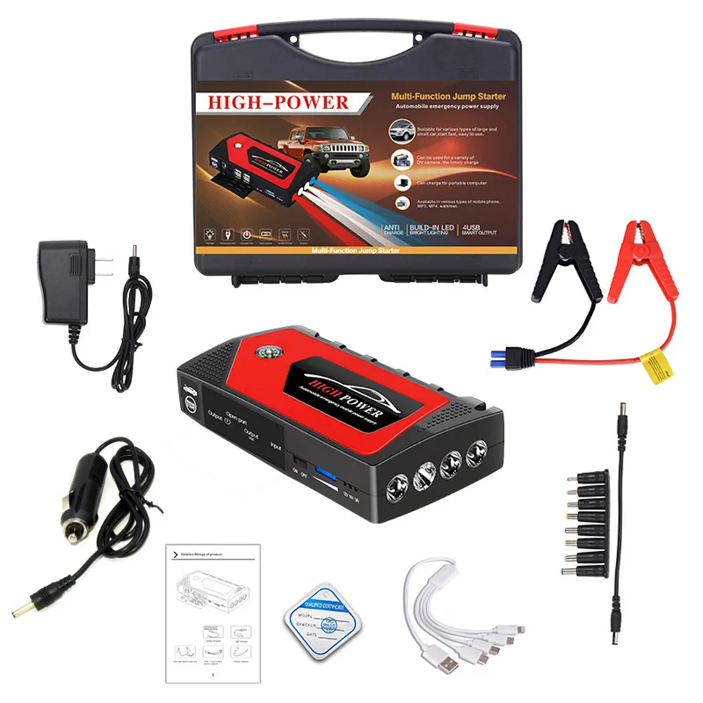 

Car Jump Starter Starting Device 12V Battery Mobile Power Bank 600A 18000mAh Jumpstarter Emergency Booster Charger Jump Start