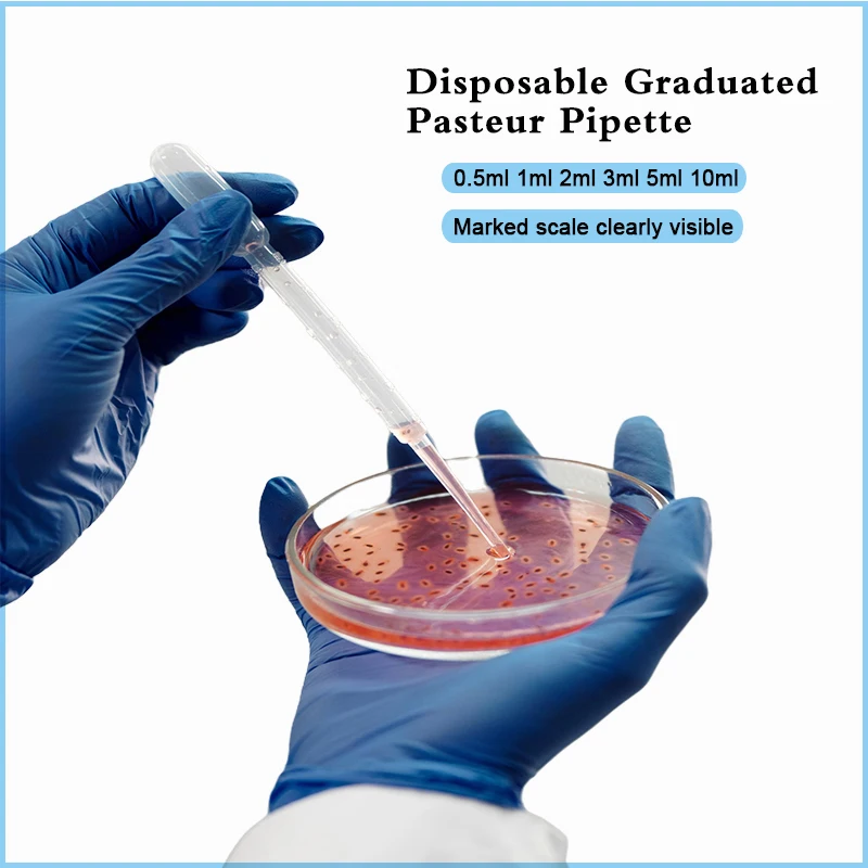 

Pasteur Pipette 0.5ml 1ml 2ml 3ml 5ml 10ml Disposable Graduated LDPE Plastic Dropper Urine Straw Lab School Tools Pasteur Straw