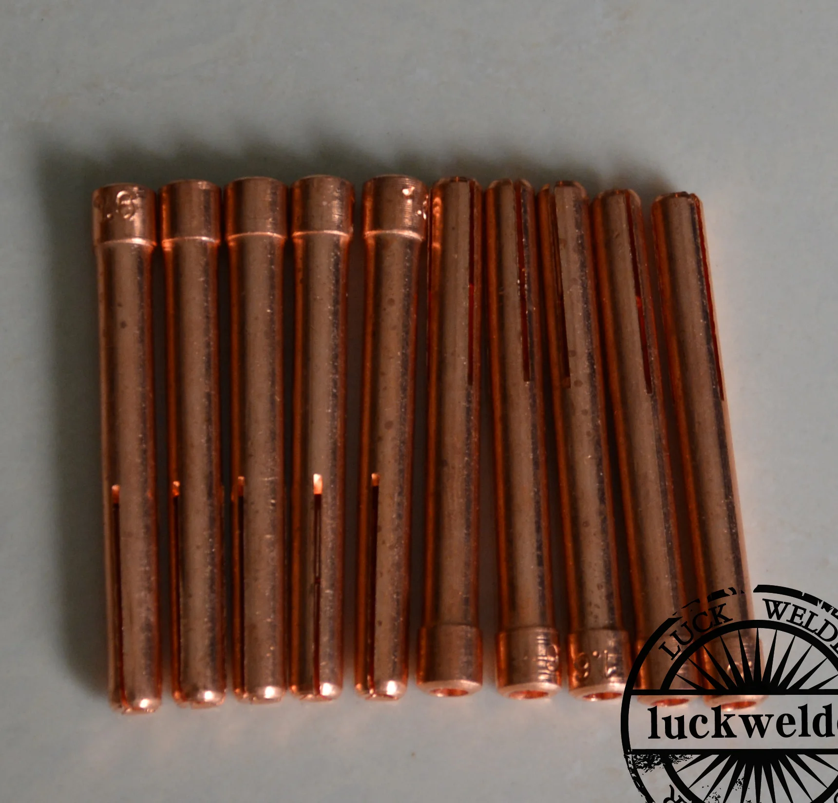 10N23 1/16 "1.6mm TIG COLLET Electrodes สำหรับ WP17 18 26 ไฟฉายเชื่อม TIG Series 10pcs