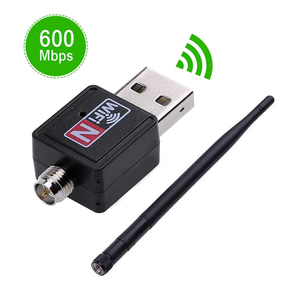 600Mbps USB 2.0 Wifi Router Wireless Adapter Wi Fi Internet Network LAN Card with 5dBI Antenna for Laptop Notebook Computer PC