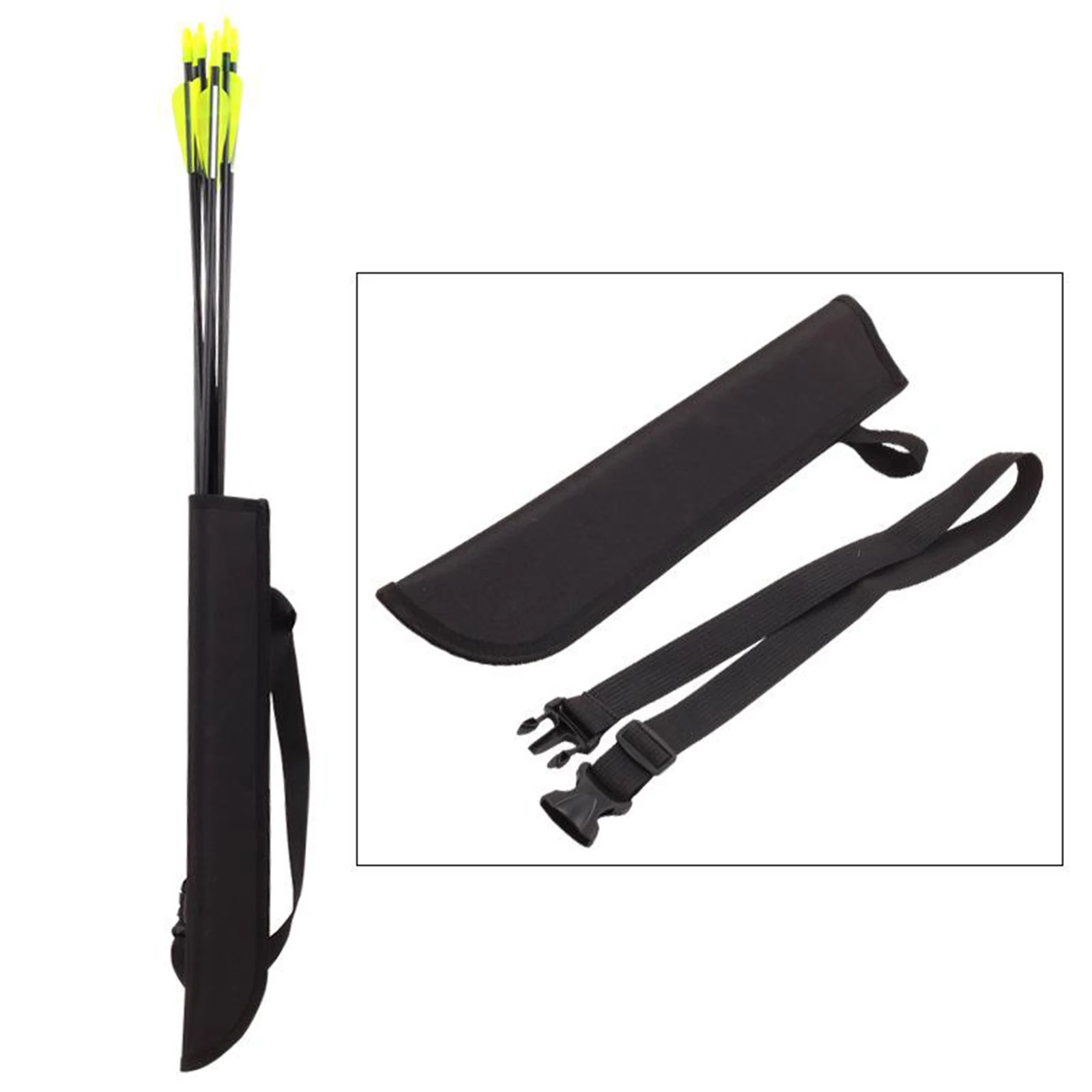 Portable Shoulder Back Large-capacity Quiver Arrow Holder for Compound Recurve Bow Shooting Hunting Archery Arrow Quiver