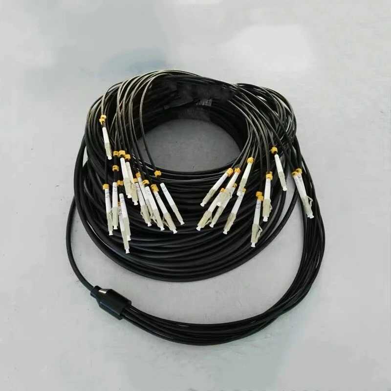 

25mtr Waterproof Fiber Patch Lead Outdoor FTTA Jumper 25m 12 Cores LC SC, FC, Armored, TPU Patchcord, OM1, OM2, OM3, 12C, 50/125