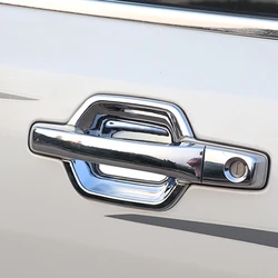 For Mitsubishi Pajero V80 V93 V95 V97 V98 2007-2021 Chrome Exterior Door Handles & Handles Bowls Frame Cover Trim Car Styling