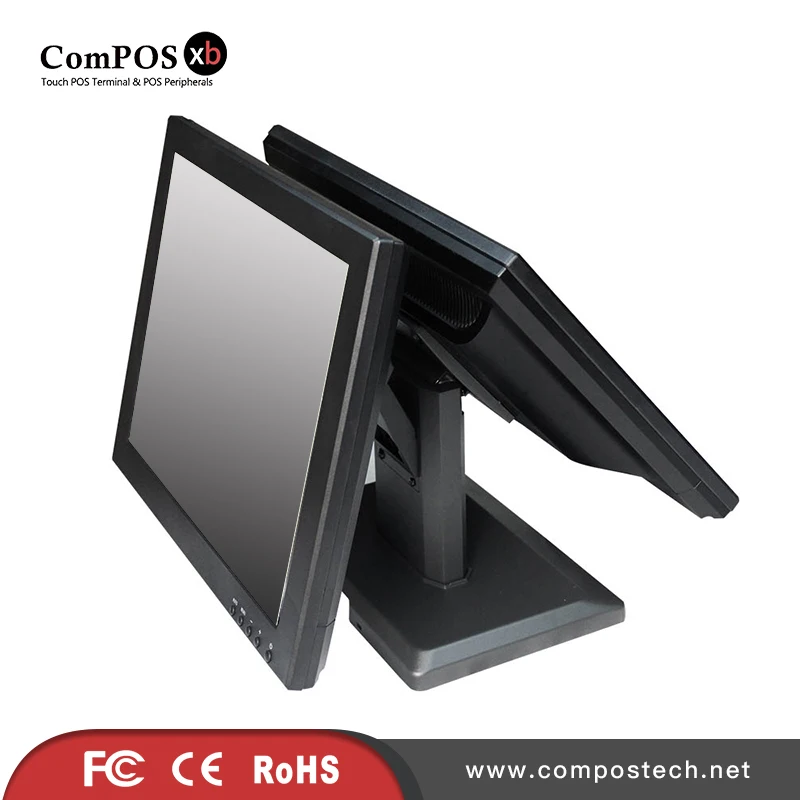 Imagem -05 - Melhor Venda Monitor Duplo Restaurante Tela Sensível ao Toque Monitor Pos Sistema de Exibição Tm1501d