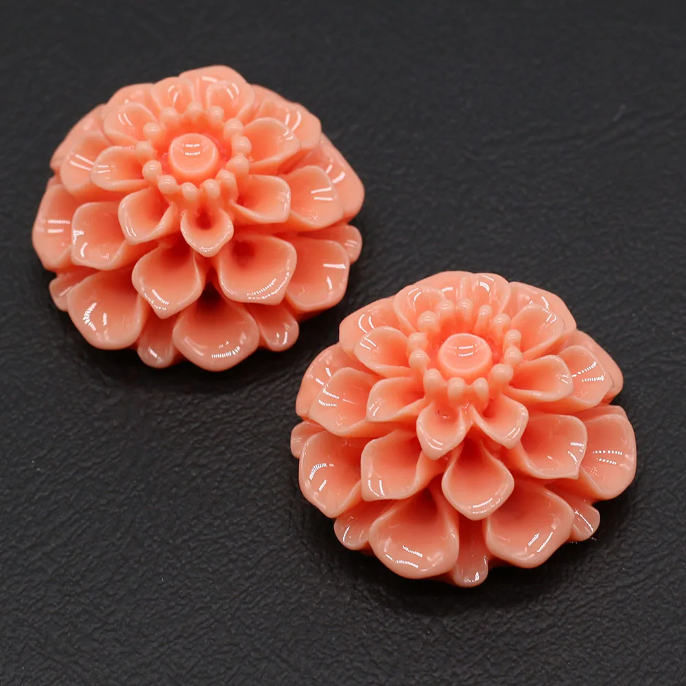 5Pcs Natural Corals Pendant Round Coral Flower Red Beads Charms For Jewelry Making DIY Bracelet Necklace Earring Accessories