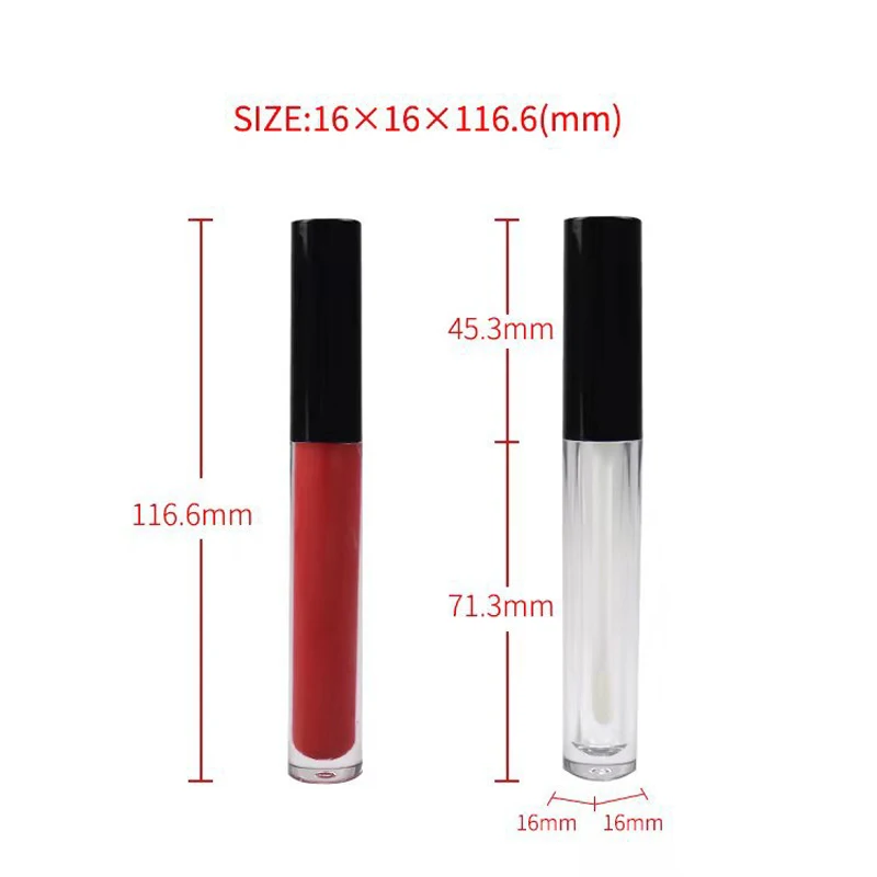 10pcs-50pcs 4.5ml round lipstick tubes eyeshadow concealer bottle Black lip gloss tubes Lip Glaze Empty Tube diy lipgloss tubes