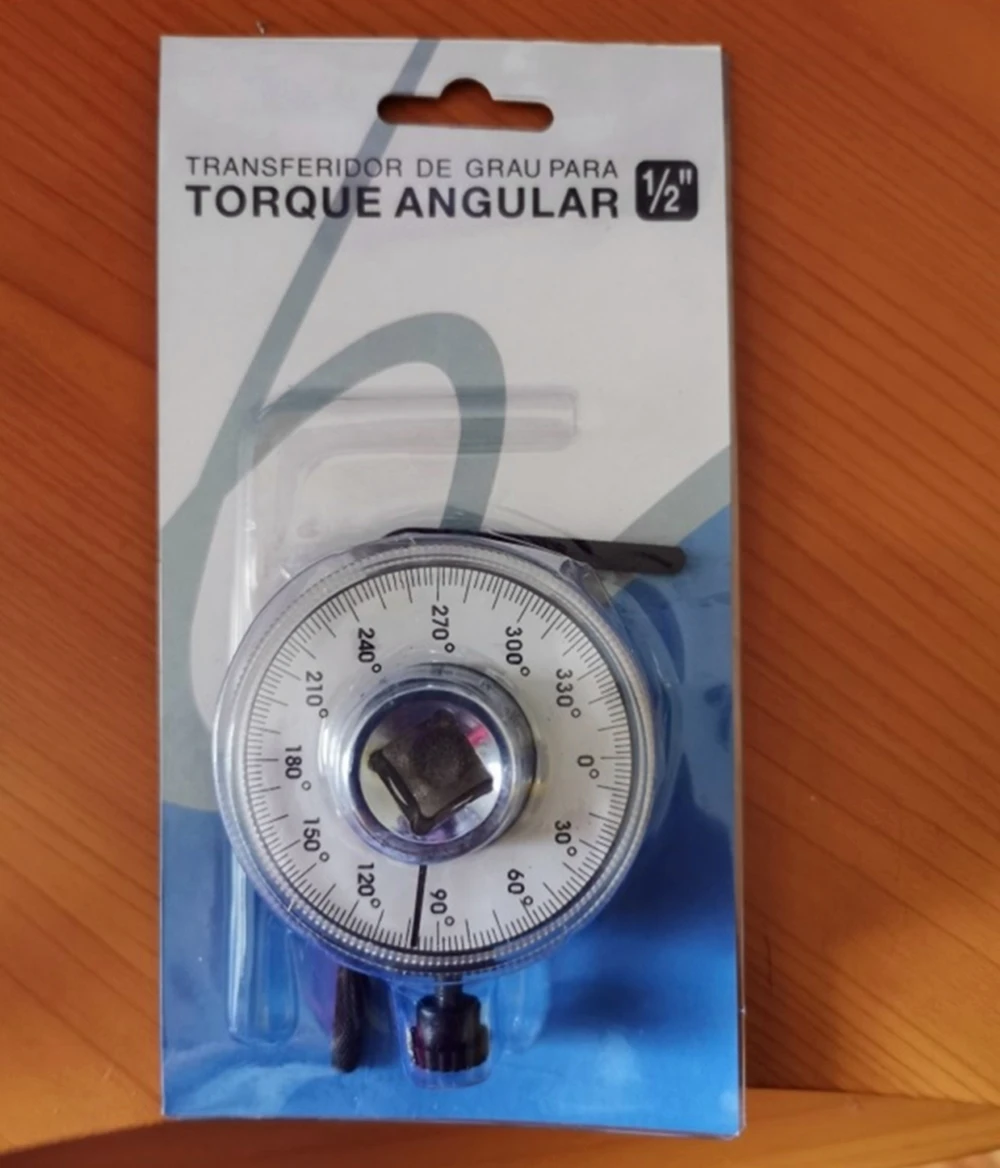 360° 1/2 Inch Angle Torque Gauge Torque Auto Measuring Instrument Adjustable Drive Torque Angle Gauge Hand Tools