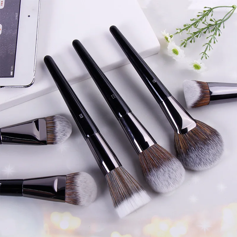 1pc Angled Foundation Makeup brushes Fan Powder Make up brushes 3D Bronzer Blusher stippling brush Eyeshadow Concealer Eyebrow