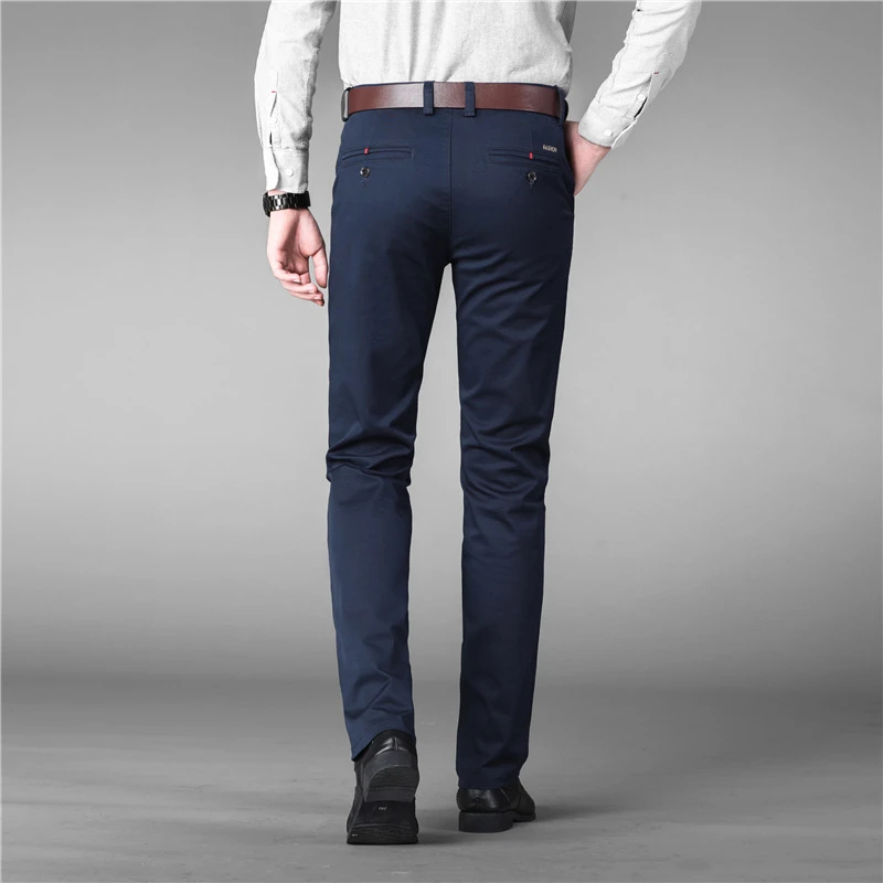 2023 Luxury Straight Business Casual Men Pants High Quality Designer Spring Autumn Elegant Male Leisure Long Formal Trousers