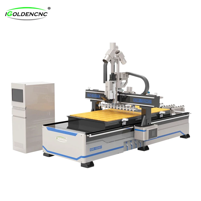 Pabrik ATC 8 Alat Linear Kayu Cnc Router Otomatis Dibuat Di Cina