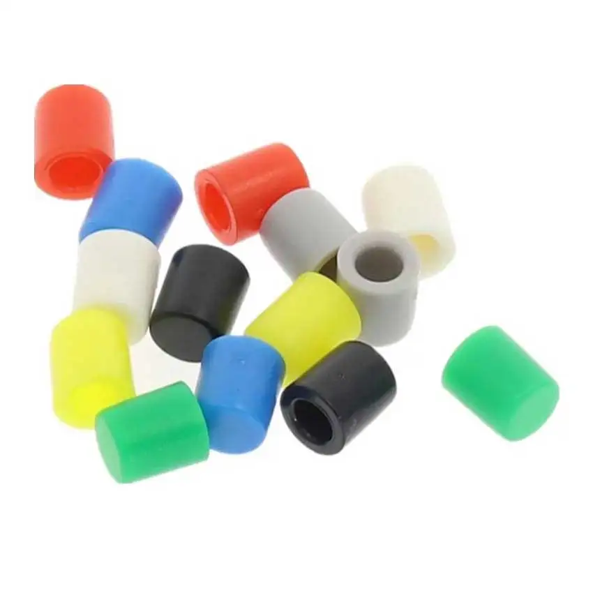 Cltgxdd 50PCS/Lot Plastic Cap Hat Kits G62 For 6*6mm Tactile Push Button Switch Lid Cover A56 6x6mm Green Black White Blue