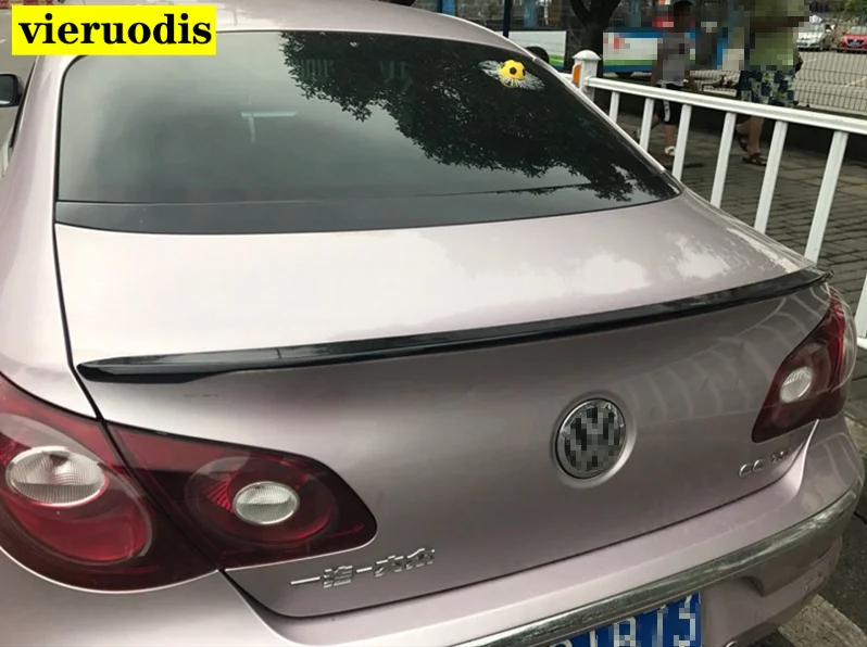 For 2009-2016 Volkswagen CC Spoiler High Quality ABS Material Car Rear Wing Primer Color Rear Spoiler For Modification spoiler