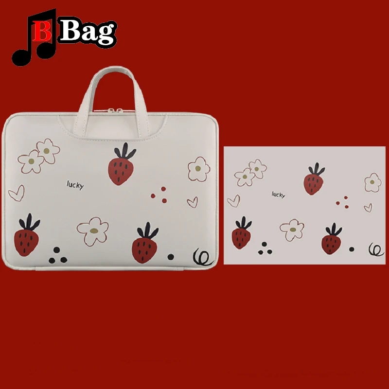 

13 13.3 15 15.6 inch Women Girls Lovely Soft Laptop Bag totes Travel Business Mac Computer package Kawaii printing Cute Handbags